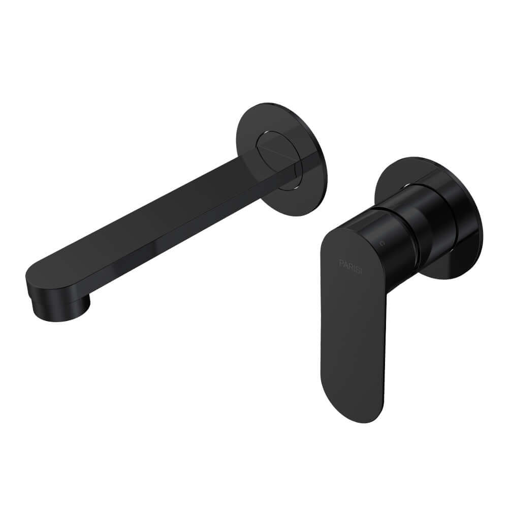 Parisi Ellisse II Wall Mixer with 160mm Spout (Individual Flanges) | Matt Black