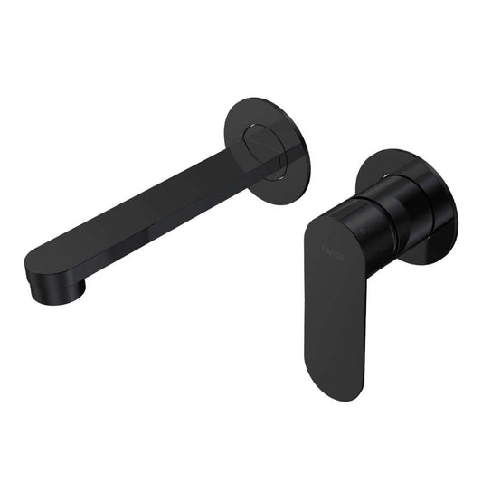 Parisi Ellisse II Wall Mixer with 160mm Spout (Individual Flanges) | Matt Black