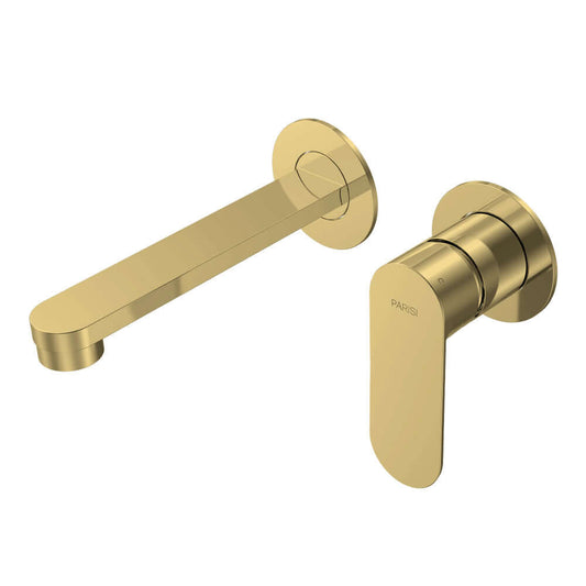 Parisi Ellisse II Wall Mixer with 160mm Spout (Individual Flanges) | Brushed Brass
