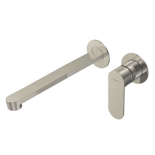 Parisi Ellisse II Wall Mixer with 220mm Spout (Individual Flanges) | Brushed Nickle