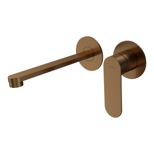 Parisi Ellisse II Wall Mixer with 220mm Spout (Individual Flanges) | Matt Bronze