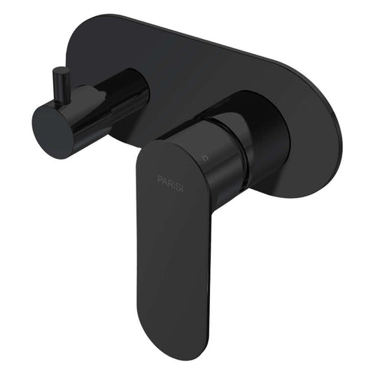 Parisi Ellisse II Wall Mixer with 2-Way Diverter | Matt Black