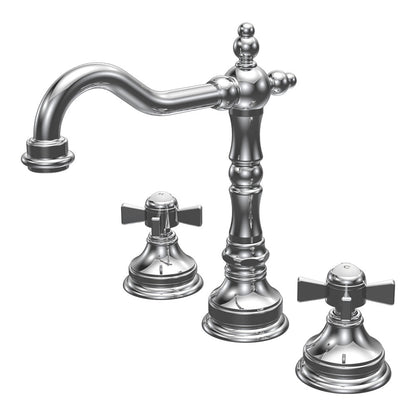 Parisi Hermitage Basin Set with Swivel Spout and Cross Handle | Chrome