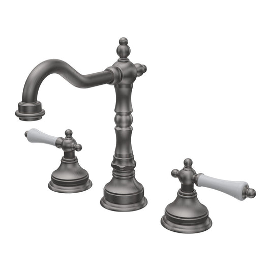 Parisi Hermitage Basin Set with Swivel Spout and Lever Handle | Pewter