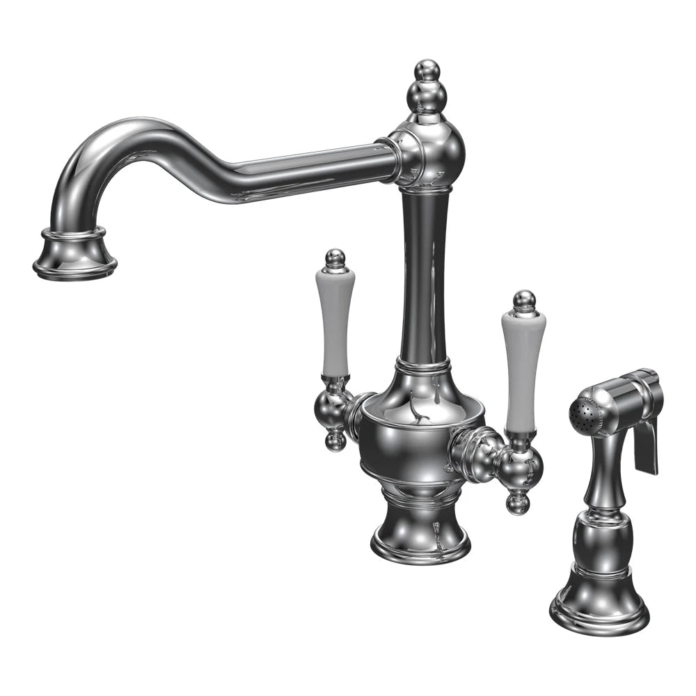 Parisi Hermitage Kitchen Twinner with Hand Spray - Chrome