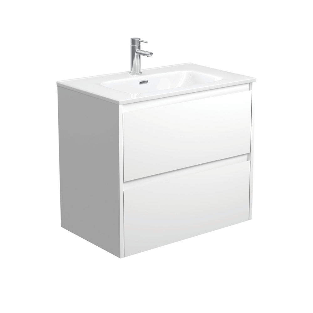 Joli Amato 750 Satin White Double Draw Wall-Hung Vanity