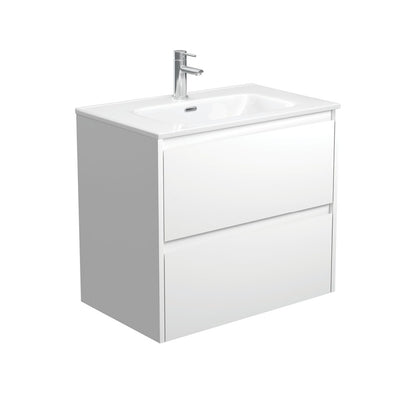 Joli Amato 750 Satin White Double Draw Wall-Hung Vanity