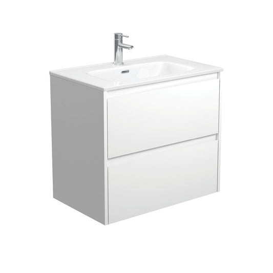 Joli Amato 750 Satin White Double Draw Wall-Hung Vanity