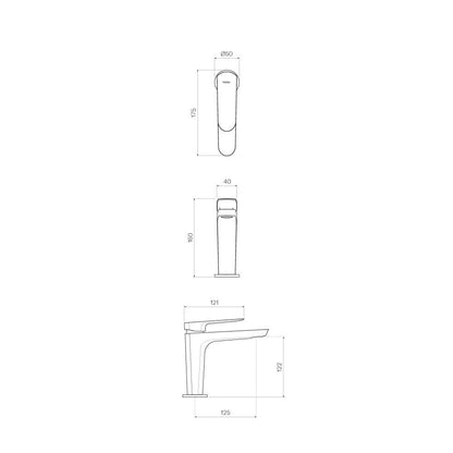 Parisi Loom Basin Mixer | Matt Black