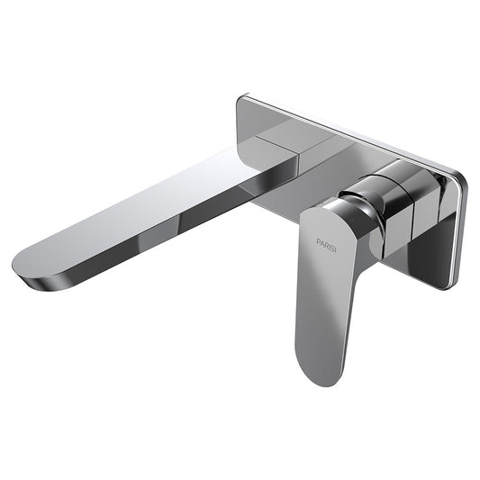 Parisi Loom Wall Mixer with 180mm Spout on Backplate | Chrome