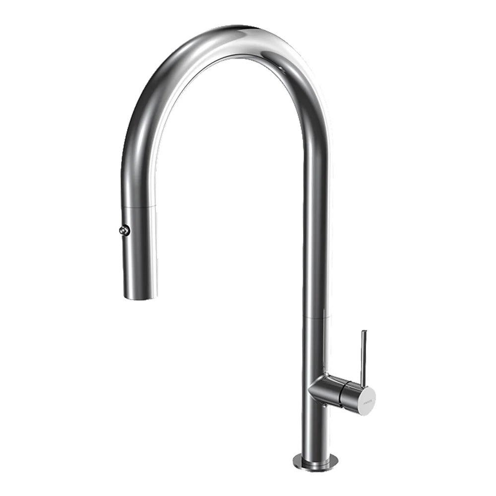 Parisi Envy 30 Kitchen Mixer with Round Spout and Pull Out Spray - Chrome