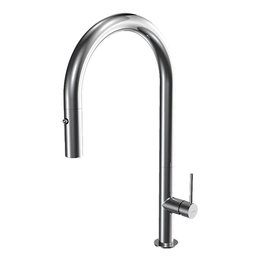 Parisi Envy 30 Kitchen Mixer with Round Spout and Pull Out Spray - Chrome