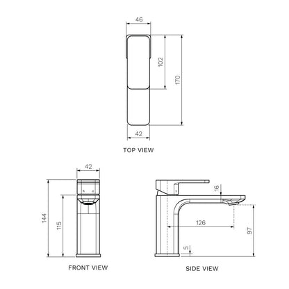 Parisi Quasar II Basin Mixer | Brushed Nickle