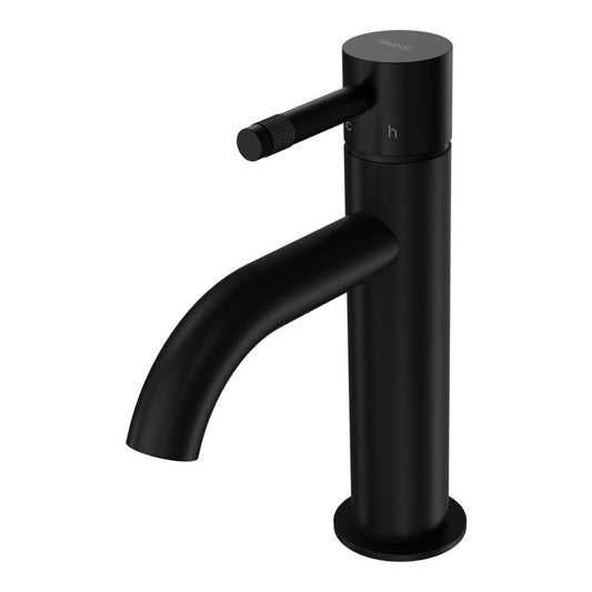 Parisi Tondo II Basin Mixer with Curved Spout | Matt Black