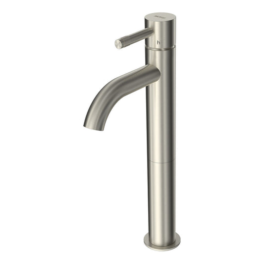 Parisi Tondo II High Basin Mixer with Curved Spout | Brushed Nickle