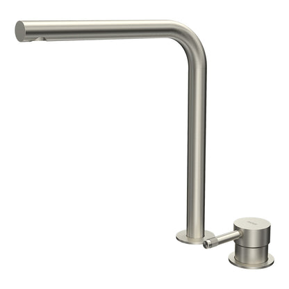 Parisi Tondo II Hob Mixer with Straight Swivel Spout | Brushed Nickle
