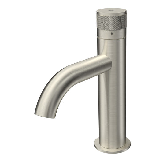 Parisi Todo II Basin Mixer with Curved Spout | Brushed Nickle