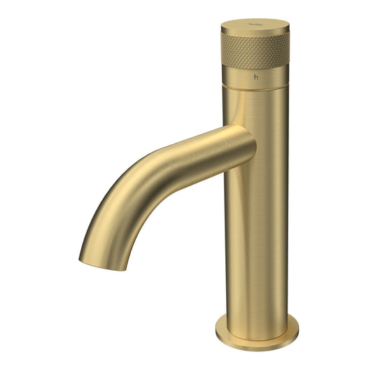 Parisi Todo II Basin Mixer with Curved Spout | Brushed Brass