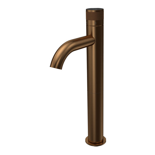 Parisi Todo II High Basin Mixer with Curved Spout | Matt Bronze