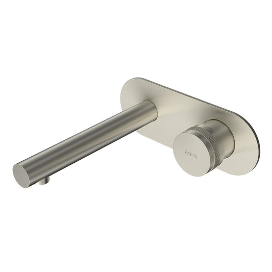 Parisi Todo II Wall Mixer with 160mm Spout on Elliptical Plate | Brushed Nickle