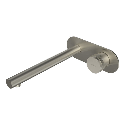 Parisi Todo II Wall Mixer with 220mm Spout on Elliptical Plate | Brushed Nickle
