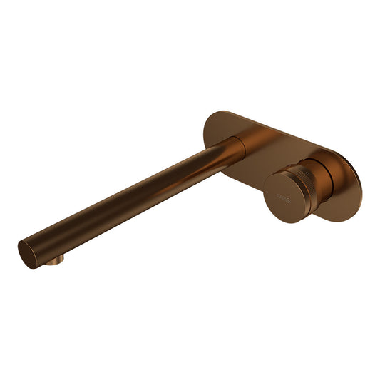 Parisi Todo II Wall Mixer with 220mm Spout on Elliptical Plate | Matt Bronze