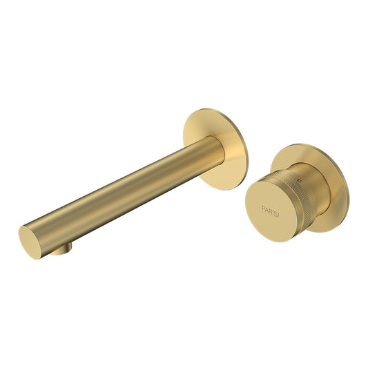 Parisi Todo II Wall Mixer with 160mm Spout (Individual Flanges) | Brushed Brass