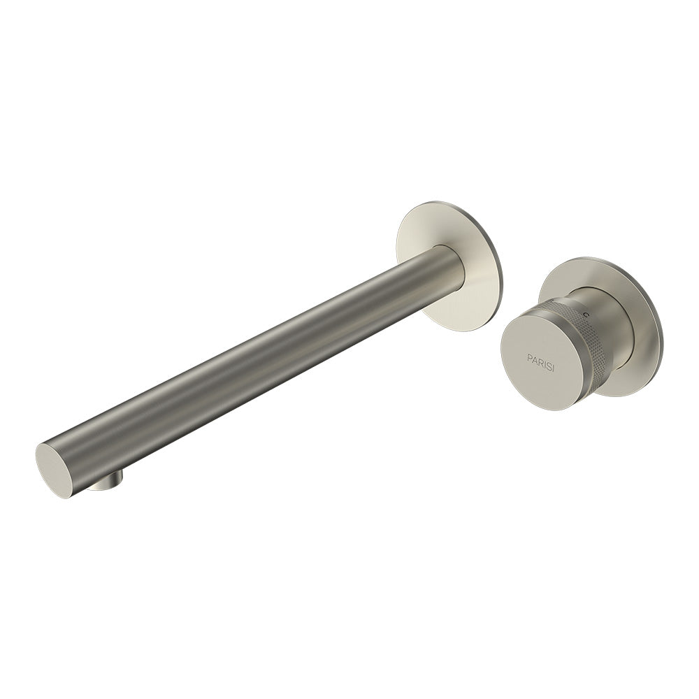 Parisi Todo II Wall Mixer with 220mm Spout (Individual Flanges) | Brushed Nickle
