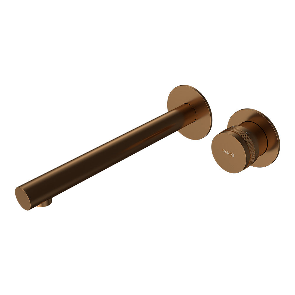 Parisi Todo II Wall Mixer with 220mm Spout (Individual Flanges) | Matt Bronze