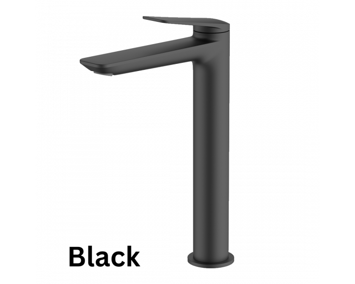 Abey Gareth Ashton Vela High Basin Mixer - Chrome, Black, Brushed Nickel, Brushed Brass, Gun Metal
