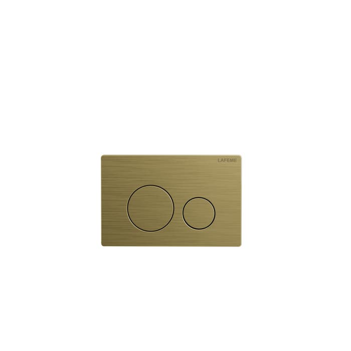 Lafeme Autolux Inwall Cistern Floor Pan Smart Toilet With Brushed Gold Flush Plate