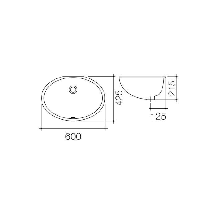 Caroma Caravelle Under Counter Basin
