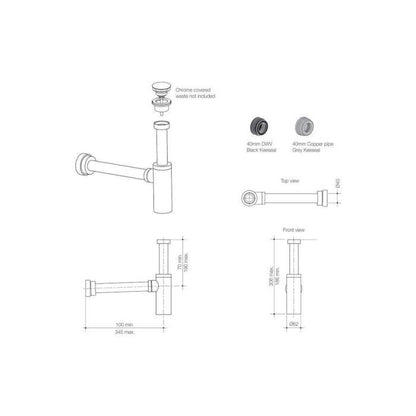 Caroma Eco Noir Bottle Trap