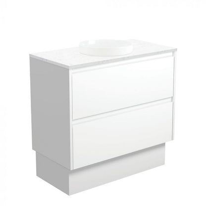 Fienza 900mm Reba Semi Inset Bianca Amato Double Draw Kickboard Vanity