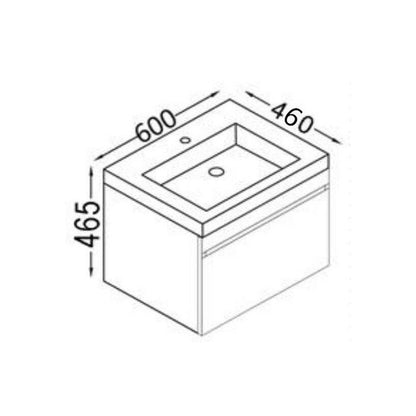Inspire Dover 600mm Double Draw Vanity