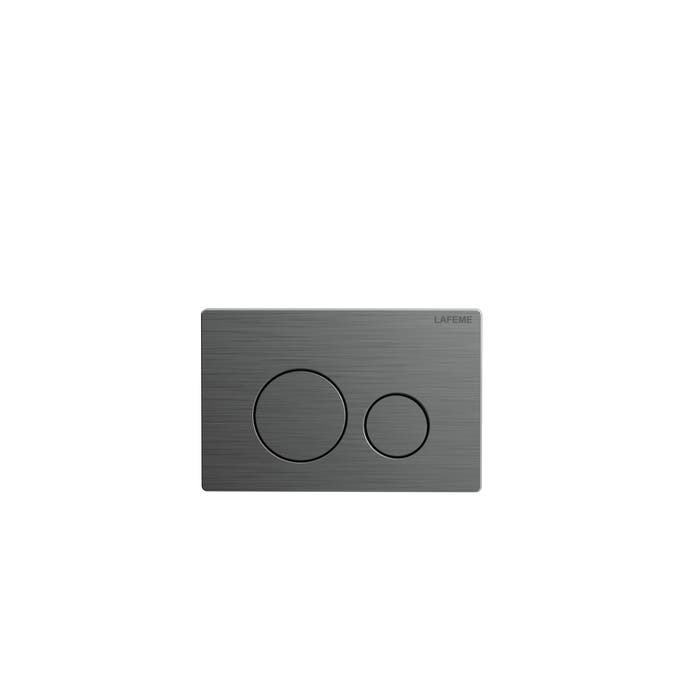 Lafeme Autolux Inwall Cistern Floor Pan Smart Toilet With Gun Metal Flush Plate