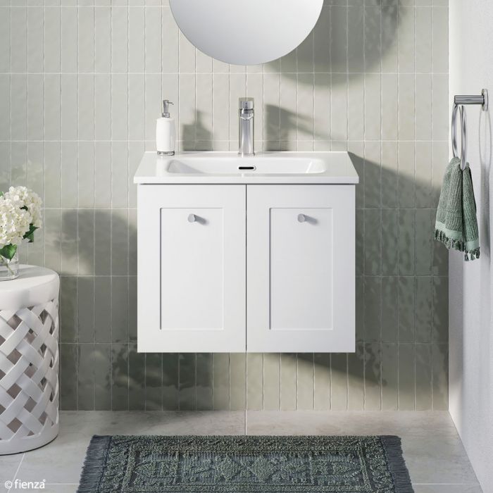 Fienza 600mm Joli Mila Wall Hung Vanity - Satin White