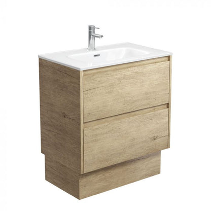 Fienza 750mm Joli Amato Double Draw Kickboard Vanity - Scandi Oak