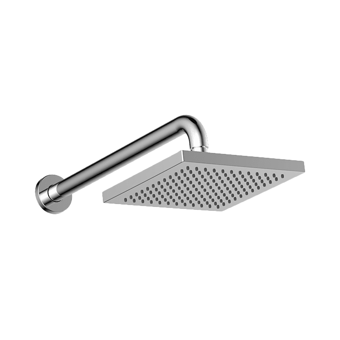 Abey Gareth Ashton ABS 200mm Square Shower Head With 400mm Round Wall Arm