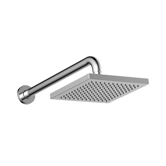 Abey Gareth Ashton ABS 200mm Square Shower Head With 400mm Round Wall Arm