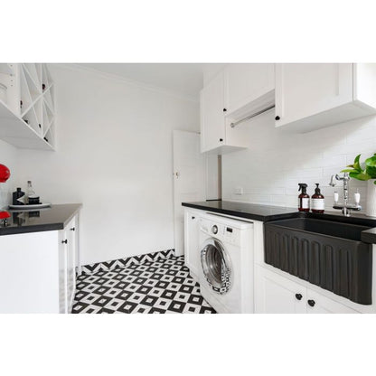 Turner Hastings Novi 50 x 46 Black Fine Fireclay Butler Sink