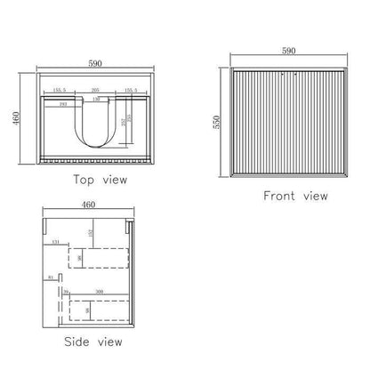 Otti 600mm Marlo CABINET ONLY Matte Black