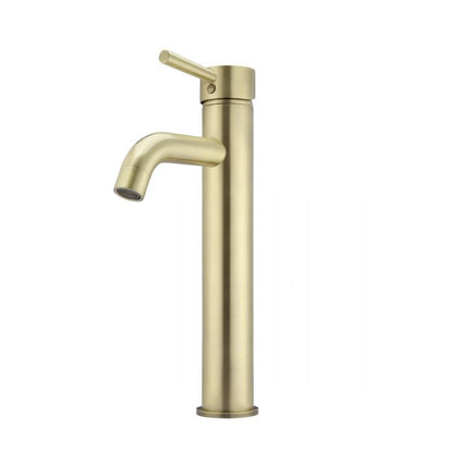 Meir Round Tall Basin Mixer Tiger Bronze Curved MB04-R3-BB