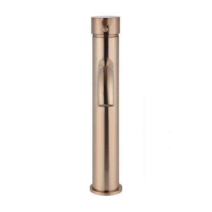 Meir Round Tall Basin Mixer Champagne Curved MB04-R3-CH