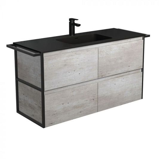 Fienza 1200mm Montana Amato Twin Towel Rails Wall Hung Vanity - Industrial
