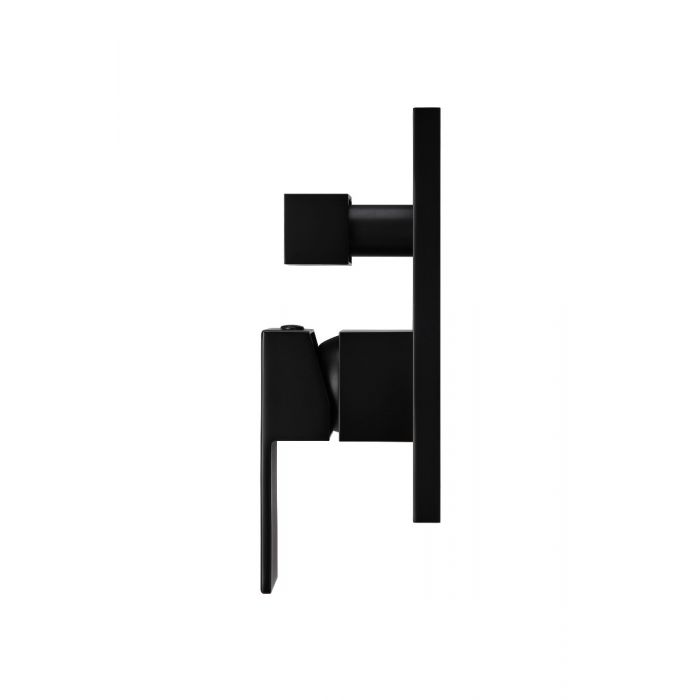 Meir Square Wall Mixer W/ Divertor Black MW02