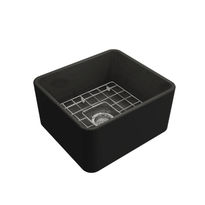 Turner Hastings Novi 50 x 46 Black Fine Fireclay Butler Sink