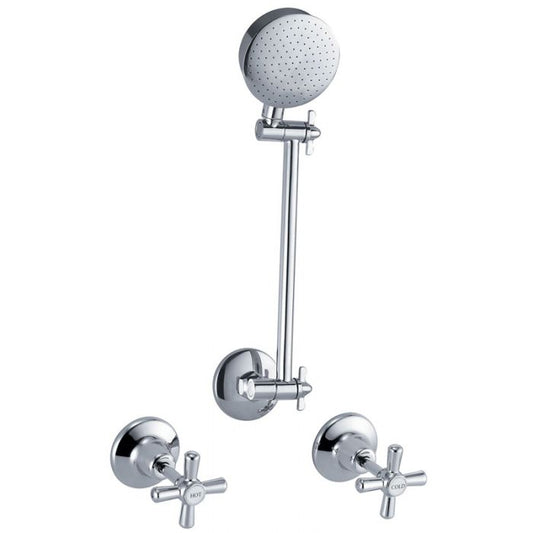 ACL Chrome Cross Handle Shower Set PENZ05