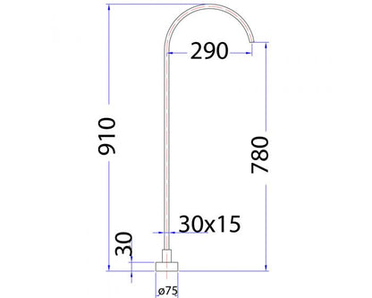 Acl Yale Rectangle Freestanding Bath Filler