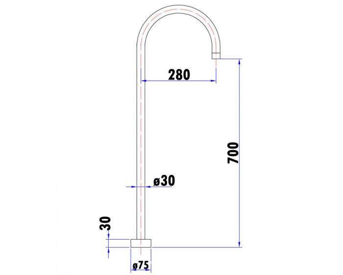 Acl Yale Round Freestanding Bath Filler